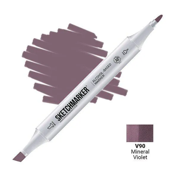Маркер #8c6a7a, Цвет: Mineral Violet (Фиолетовый минерал), SM-V090, SKETCHMARKER), SM
