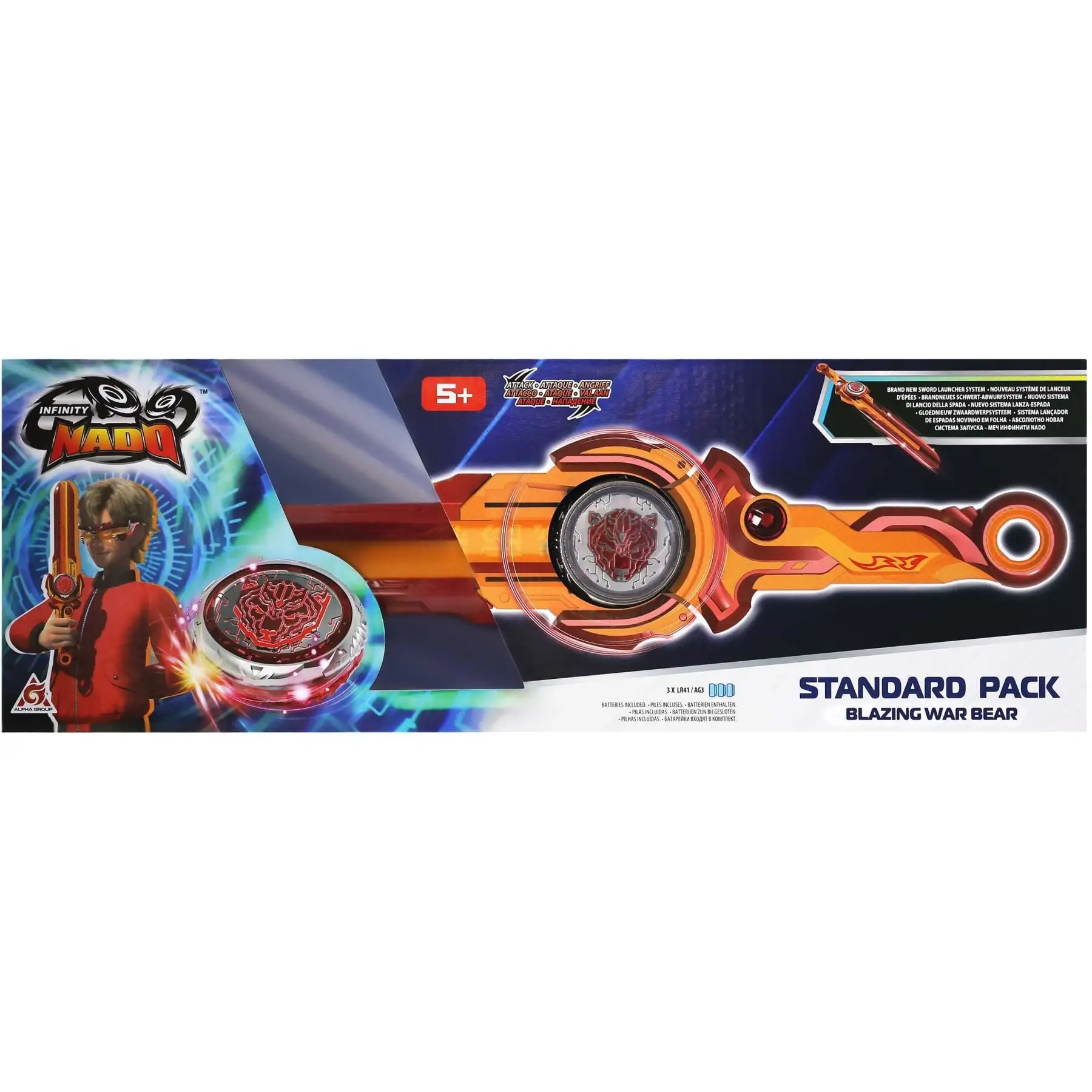 Дзиґа Infinity Nado VI серія Standard Pack Blazing War Bear Палаючий Бойовий Ведмідь