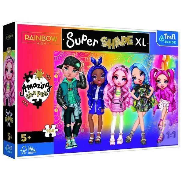 Пазли &quot;Супер форми&quot; - (104 елм. XL) - &quot;Подружки&quot; /Trefl