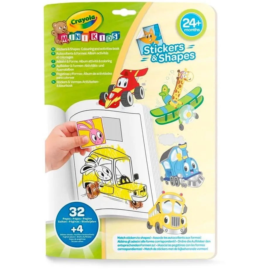 Mini Kids Розмальовка "Транспорт", 32 сторінки та  4 сторінки наліпок