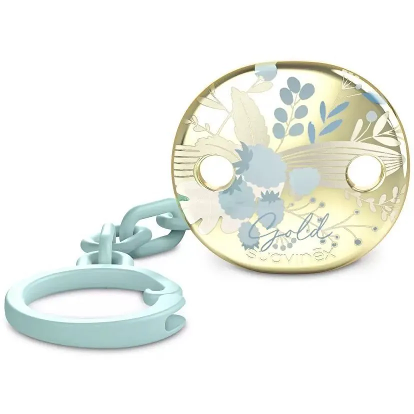 Кліпса для пустушки, &quot;Gold Edition&quot;/блакитна
