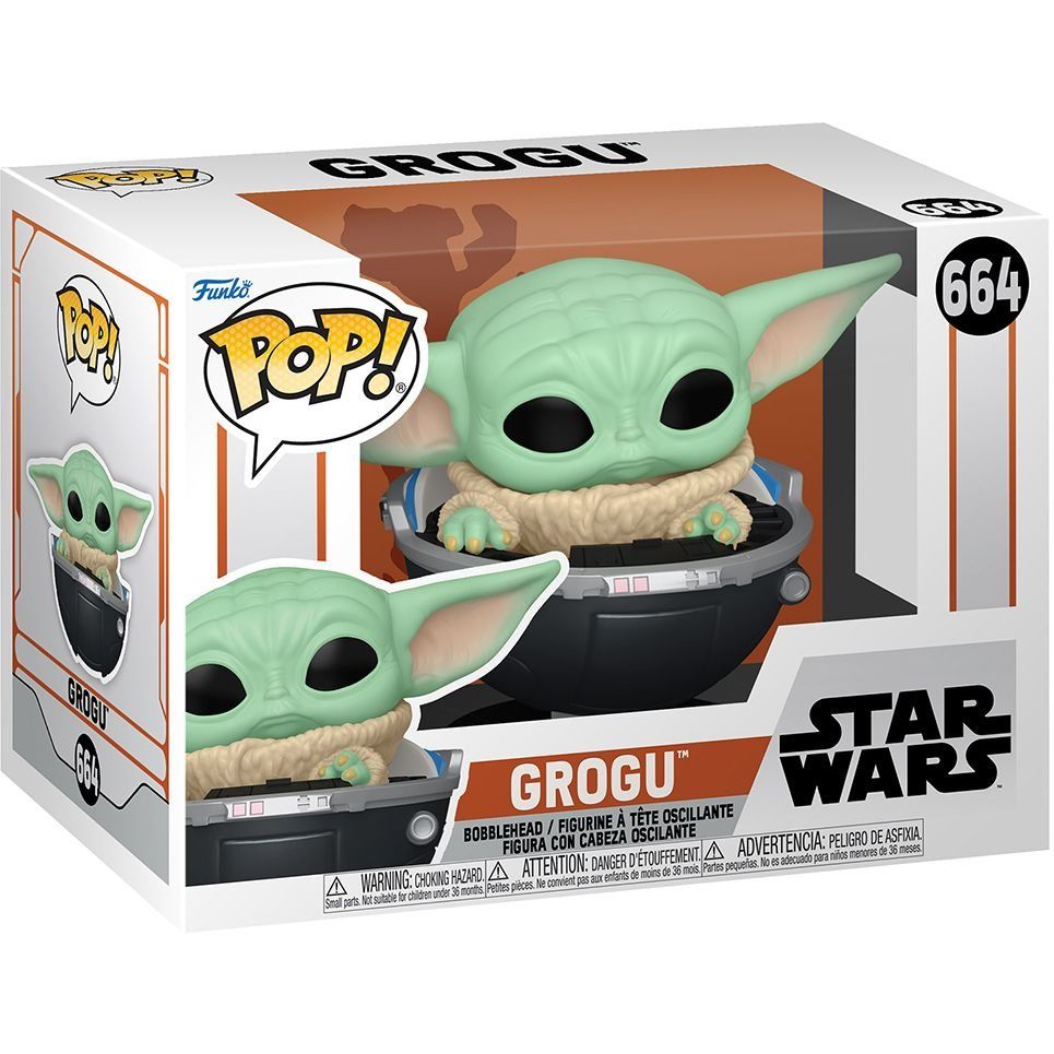 Ігрова фігурка FUNKO POP! серії "Мандалорець" - МАЛЮК ҐРОГУ У ВІЗОЧКУ