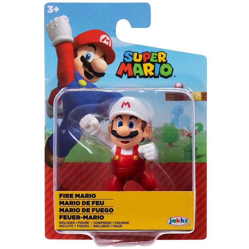 Ігрова фігурка з артикуляцією SUPER MARIO - ВОГНЯНИЙ МАРІО (6 cm)