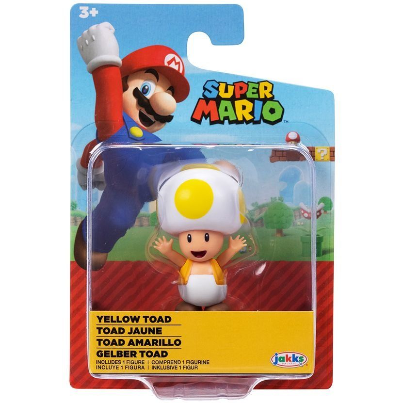 Ігрова фігурка з артикуляцією SUPER MARIO - ЖОВТИЙ ТОАД (6 cm)