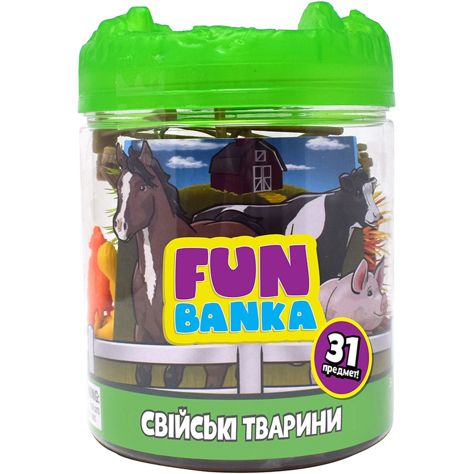 Ігровий міні-набір FUN BANKA  СВІЙСЬКІ ТВАРИНИ