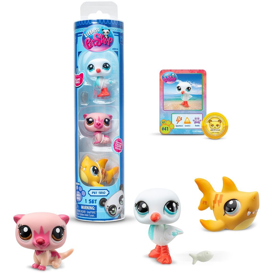 Ігровий набір LITTLEST PET SHOP  НАСТРІЙ ОСТРОВА (3 фігурки, аксес.)