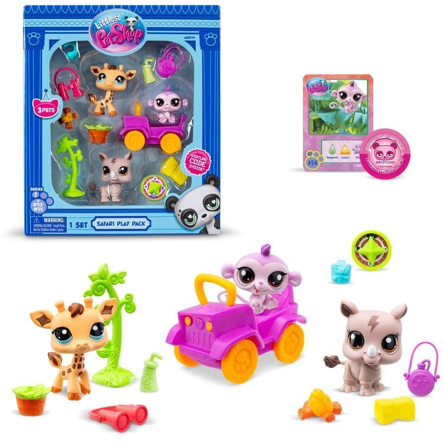 Ігровий набір LITTLEST PET SHOP  САФАРІ (3 фігурки, аксес.)