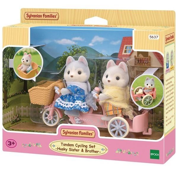 Ігровий набір Sylvanian Families Малюки Хаскі на велосипеді (5637)