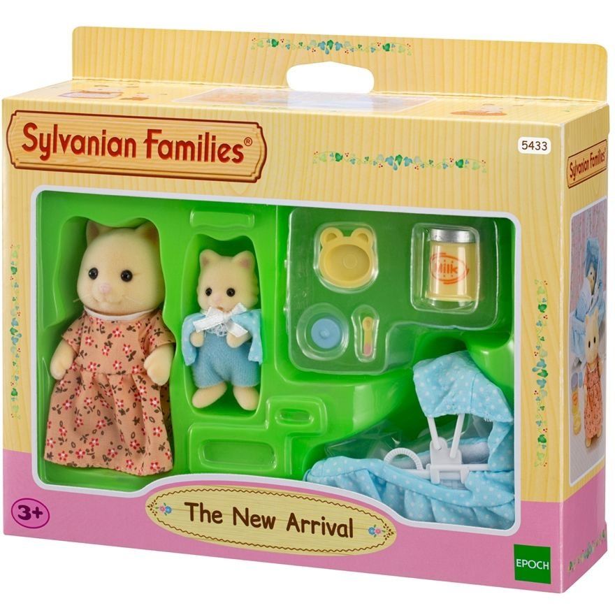 Ігровий набір Sylvanian Families Мама-кішка з малюком та колискою (5433)