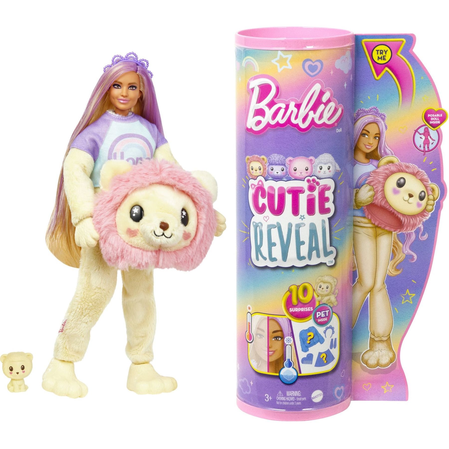 Лялька Barbie "Cutie Reveal" серії "М'які та пухнасті"  левеня