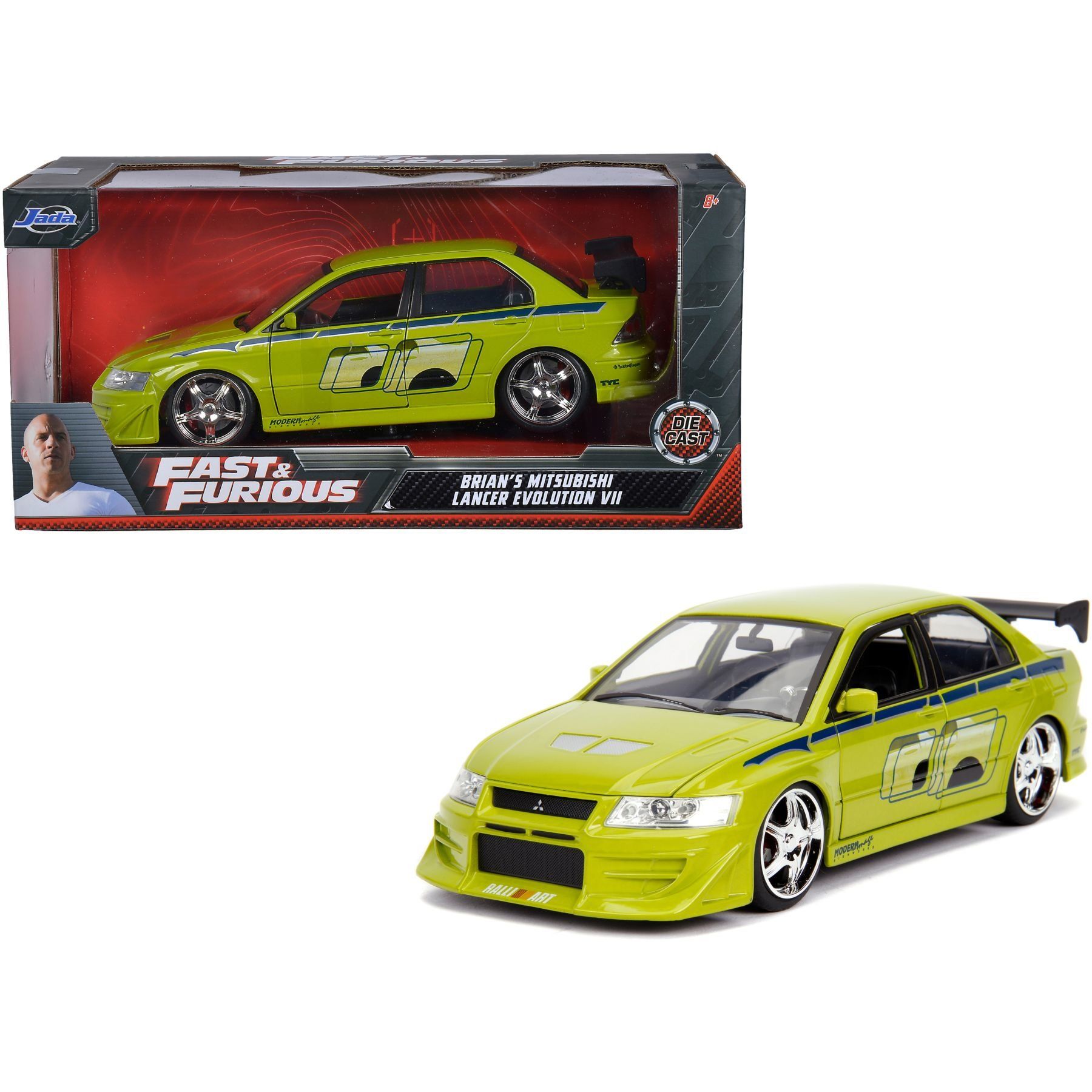 Машина металева "Mitsubishi Lancer Evolution 7 (2002)" серії "Форсаж" М1:24, 8+