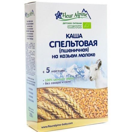 Дитяча каша Fleur Alpine Organic "Спельтова на козячому молоці" 200г