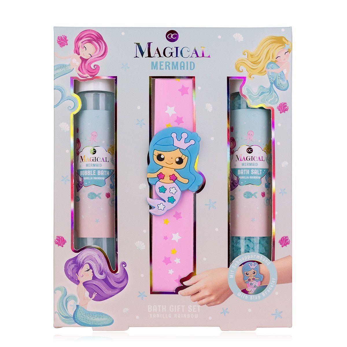 Набір д/ванни MAGICAL UNICORN&MERMAID подар.кор.: піна д/в 60 мл, сіль д/ванни 80 г, браслет, 2 аром.: Єдиноріг (Полуниця) Русалка (Ваніль)