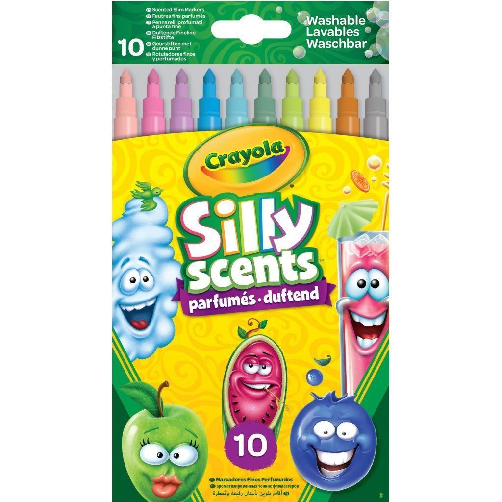 Silly Scents Набір фломастерів, тонка лінія (washable) з ароматом, 10 шт