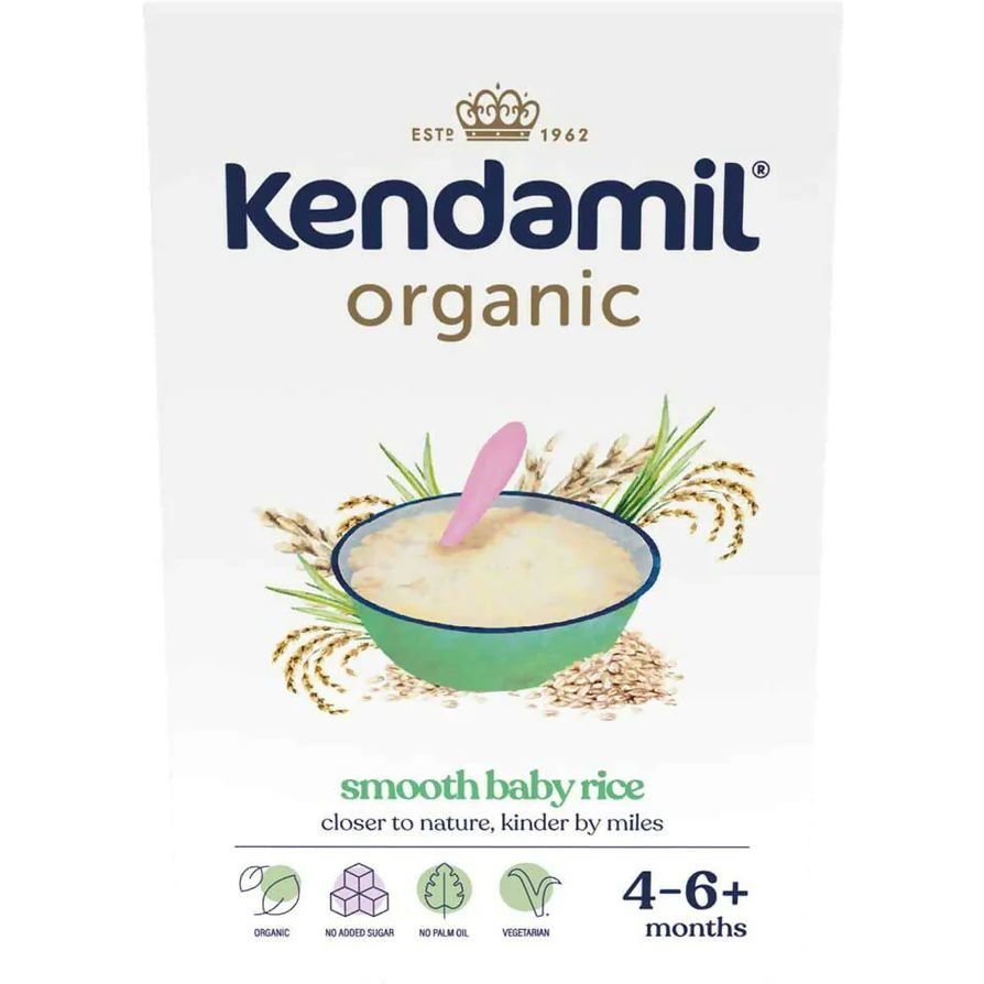 Органічна безмолочна рисова каша Kendamil Organic, з 4-6 міс., 120 г