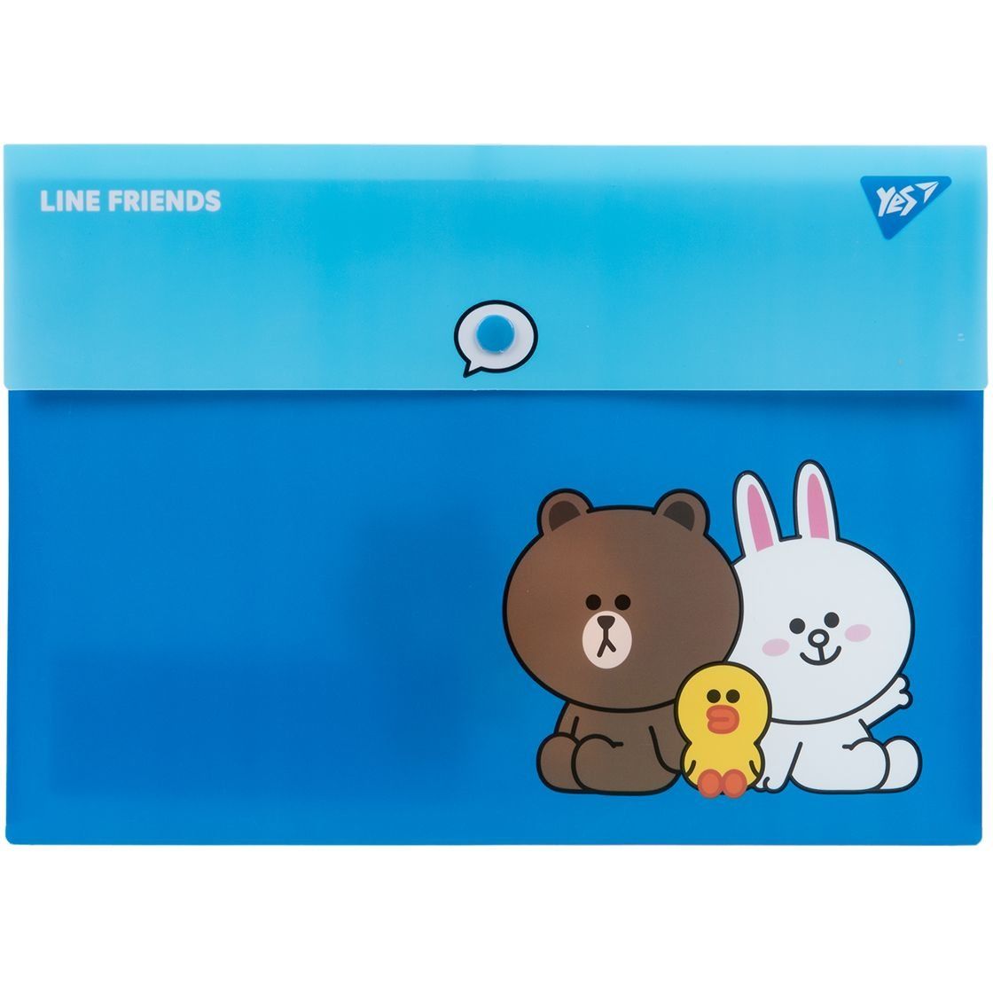 Папка-конверт YES A4 на кнопці "Line Friends"