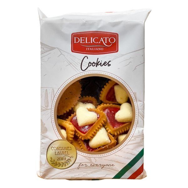 Печиво Delicato Italiano поцілунки з джемом, 200г, 10шт/ящ