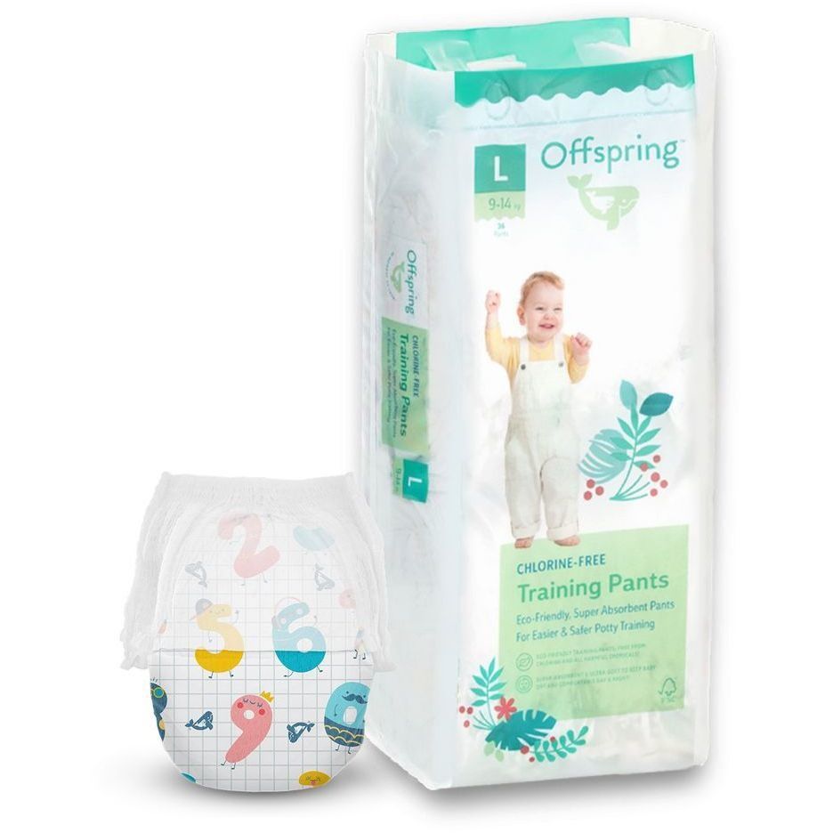 Підгузки-трусики Offspring розмір L, 9-14 кг, 36 шт, Цифри