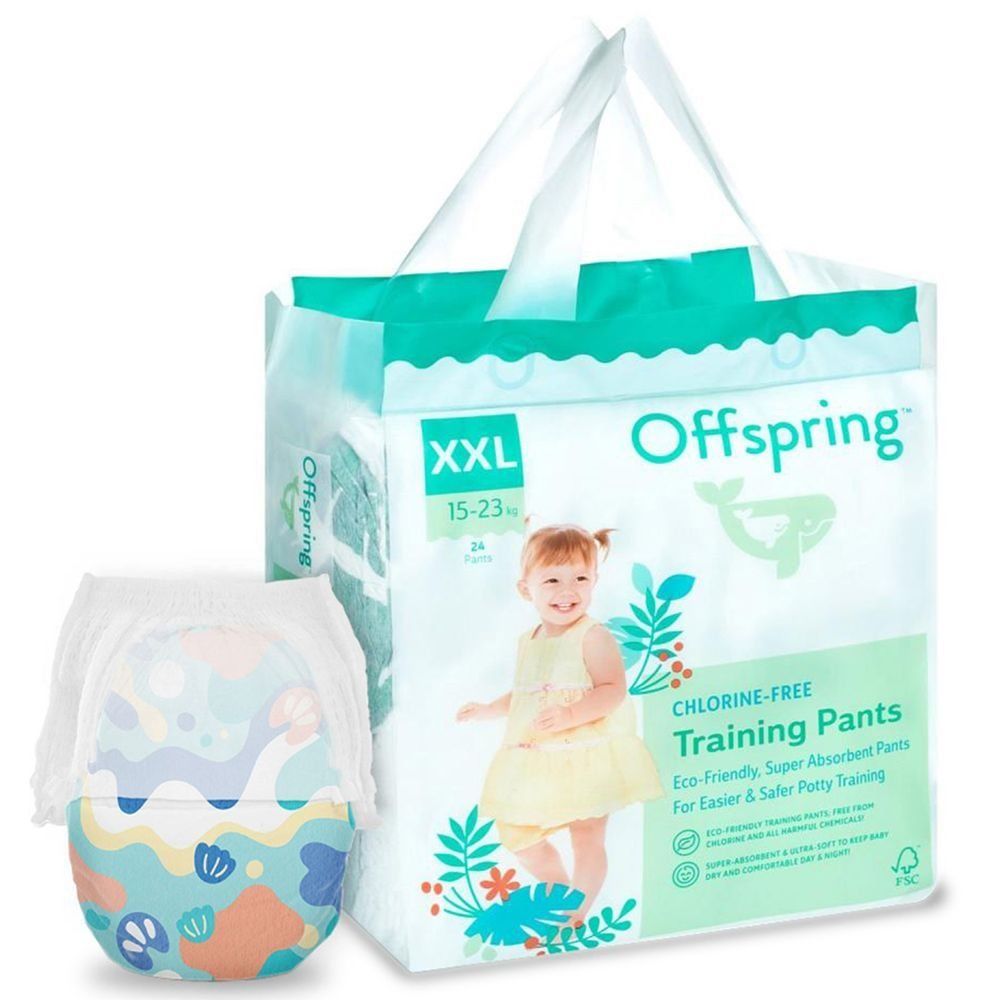 Підгузки-трусики Offspring розмір XXL, 15-23 кг, 24 шт, Підводний світ