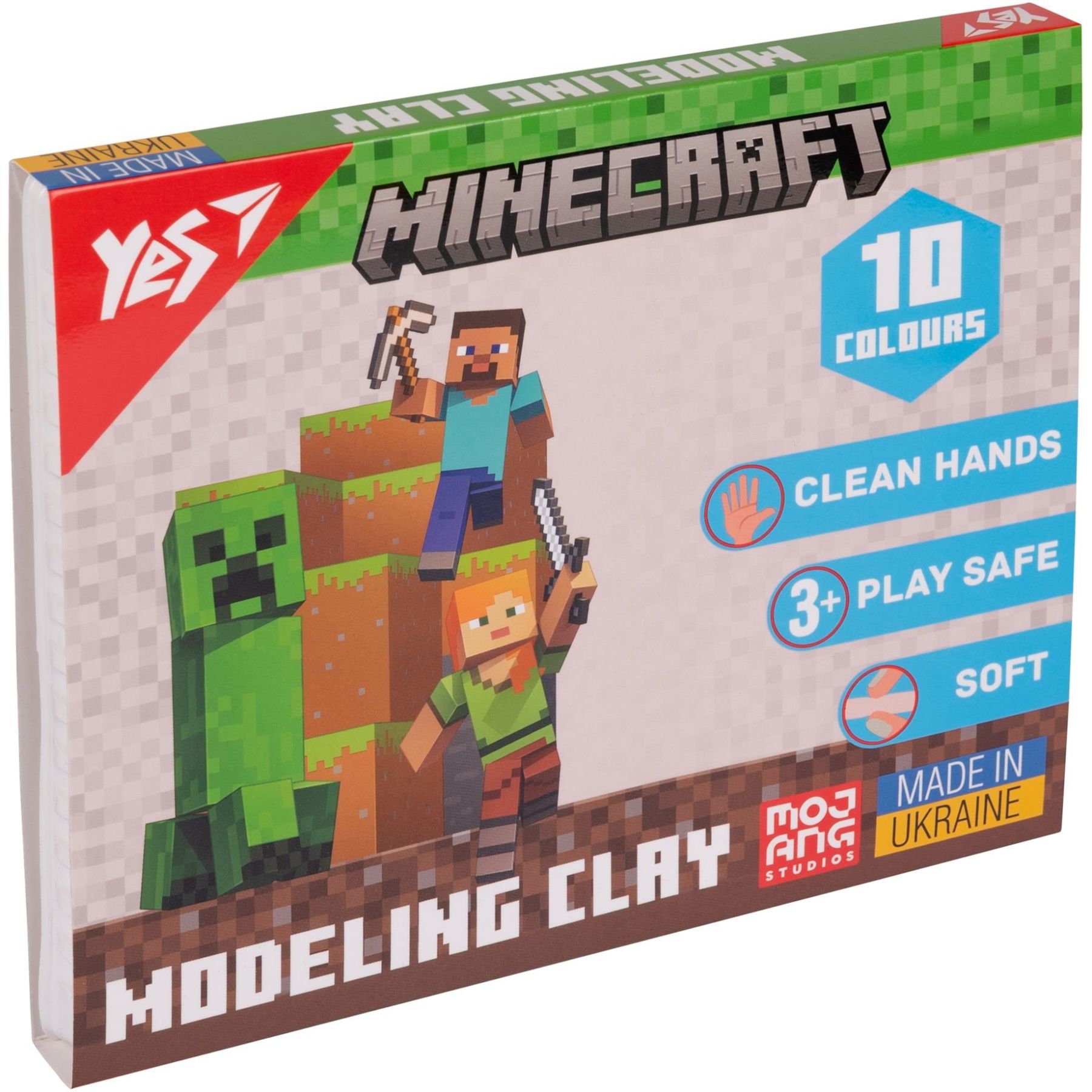 Пластилін Yes, 10 кол., 200г "Minecraft"