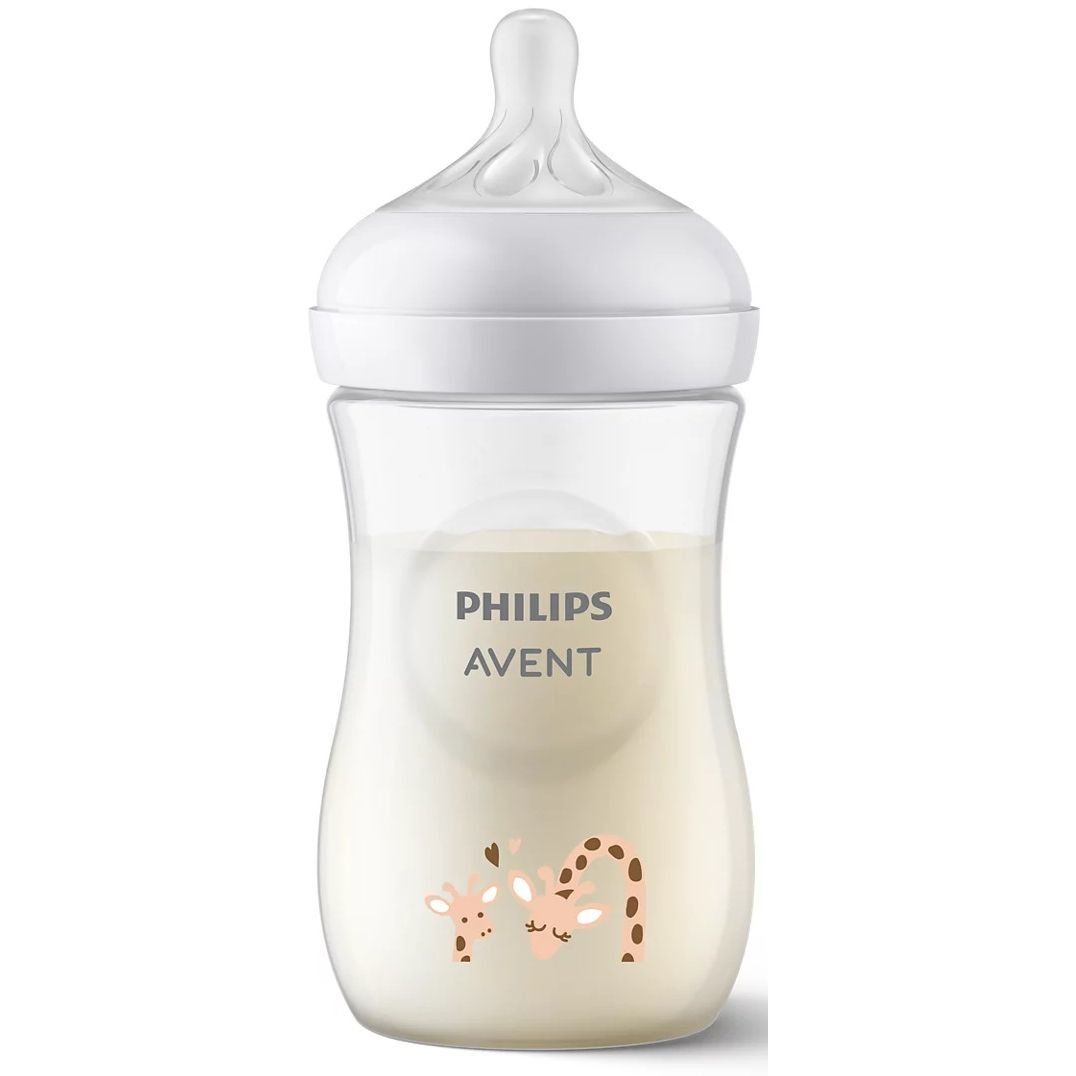 Пляшечка Philips Avent для годування Natural Природний Потік, 260 мл.1 шт. Жираф