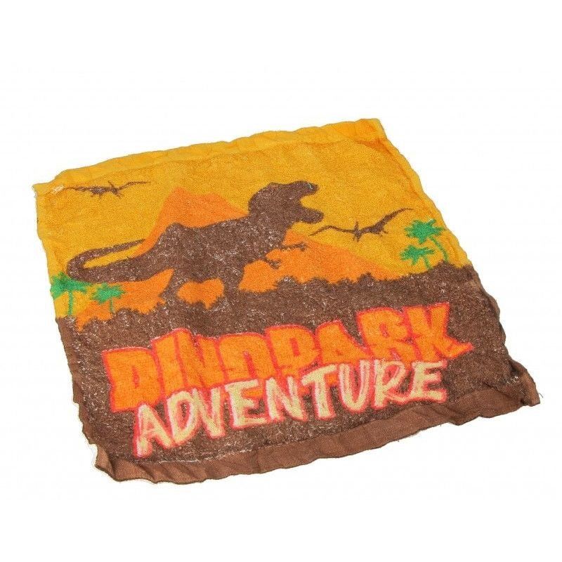 Рушник DINOPARK ADVENTURE 30*30см, колір: зелений/помаранчевий/коричневий