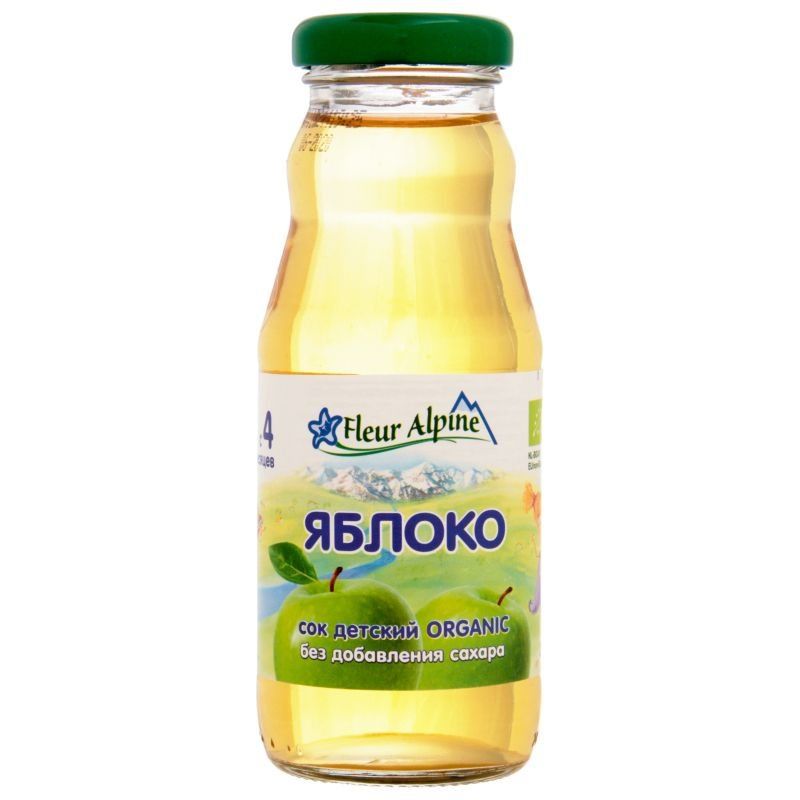 Дитячий сік Fleur Alpine Organic "Яблучний освітлений" 200мл