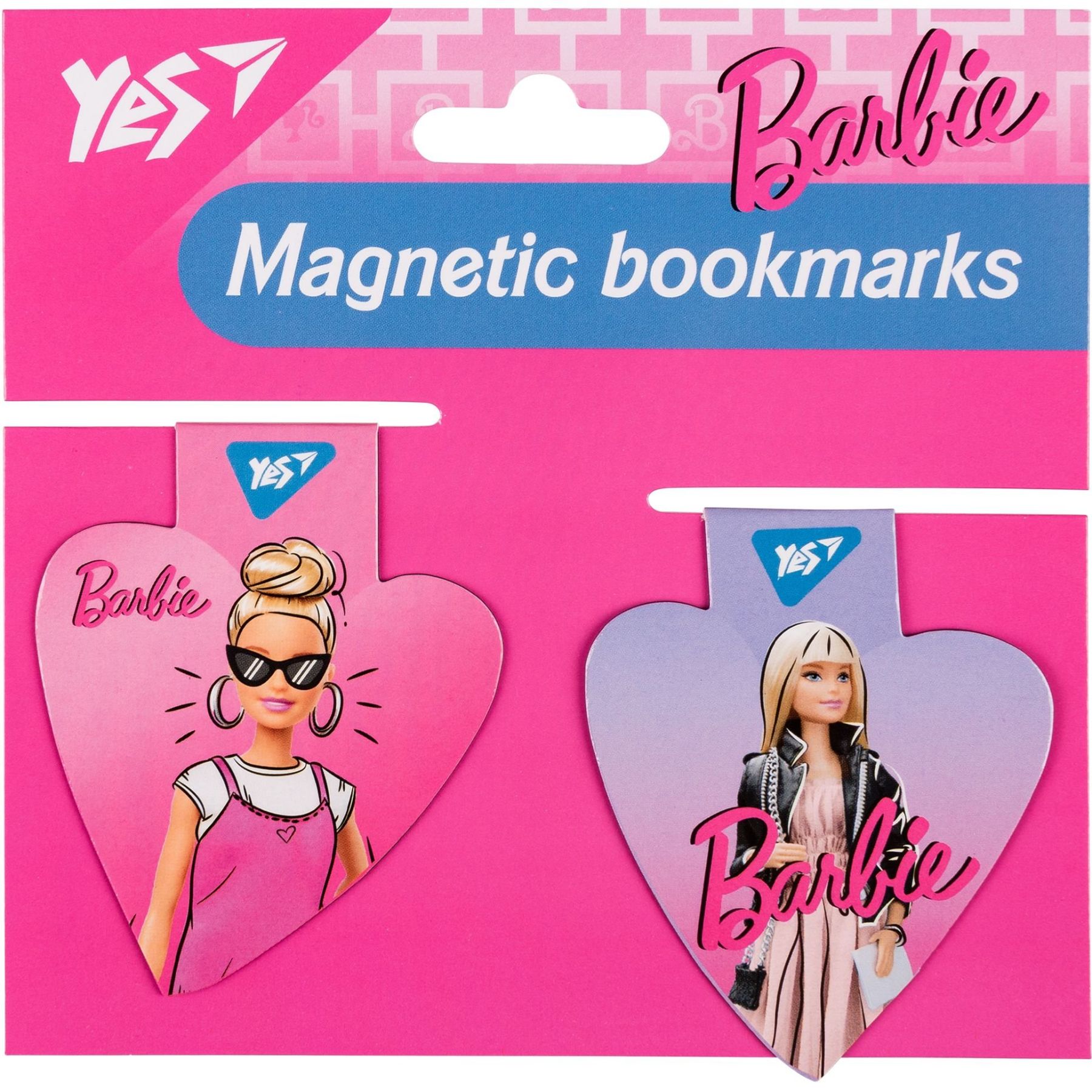 Закладки магнітні Yes "Barbie heart", 2шт