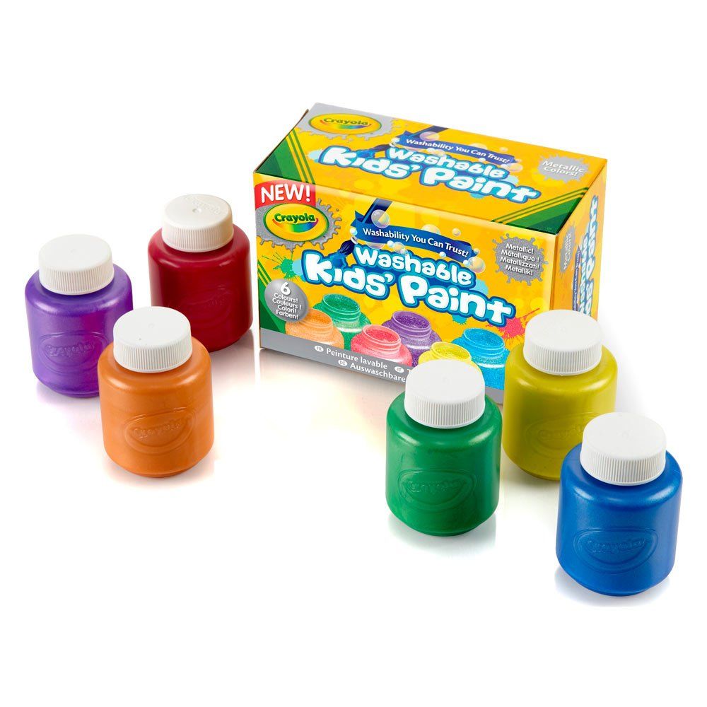 CRAYOLA Набір фарб Metallic у пляшках (washable), 6 шт