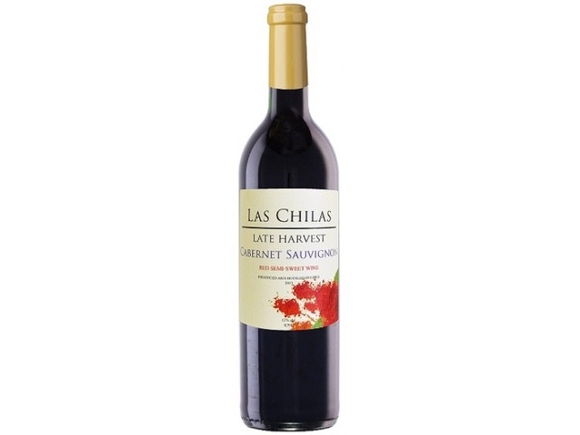 Вино Cabernet Sauvignon Late Harvest Las Chilas Червоне Напівсолодке 0,75л Чилі  1шт  (8069)