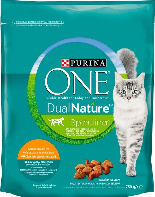 Корм для котів з куркою DualNature Purina One, 750 г