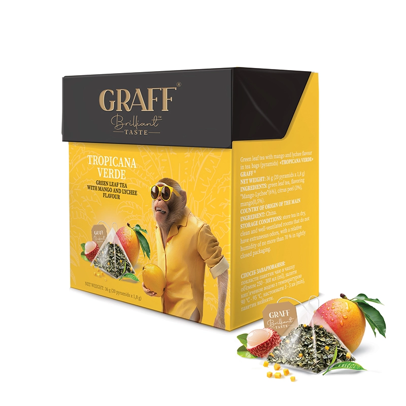 Чай пакетований зелений Тропічний зелений Graff, 20 шт/уп.
