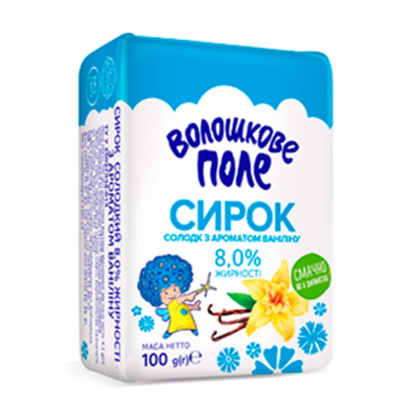 Сирок 8% з ароматом ваніліну Волошкове Поле, 100 г