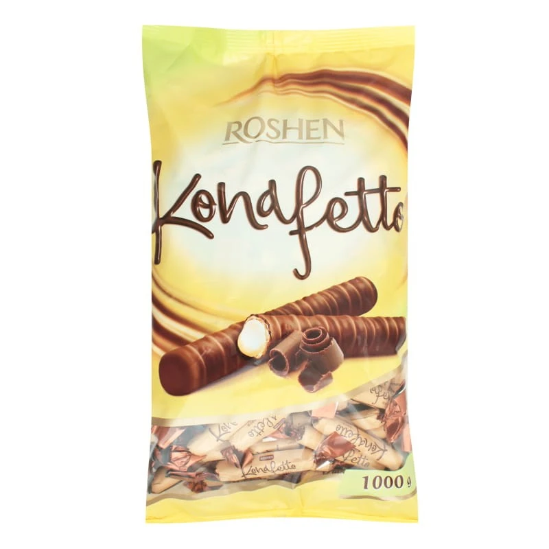 Вафельні трубочки Konafetto Nero Roshen