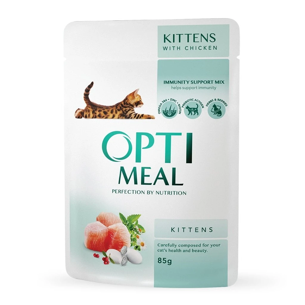 Корм для кошенят з куркою Optimeal, 85 г