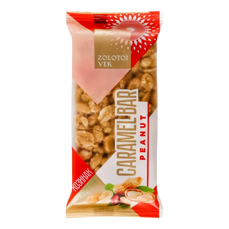 Козинак з арахісу Peanut Caramel Bar Zolotoi Vek, 80 г