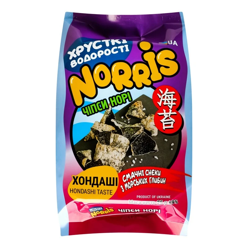 Чіпси норі Norris з хондаши, 25 г