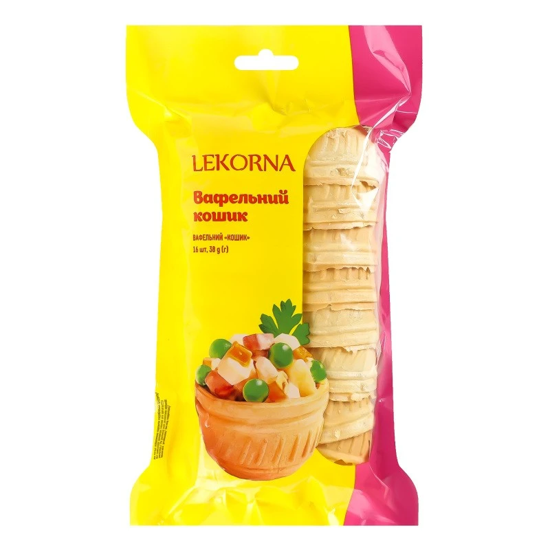Тарталетки Вафельний кошик Lekorna м/у 38 Г
