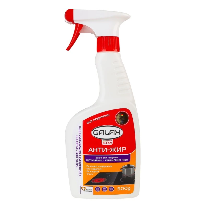 Засіб для видалення жиру з кухонних поверхонь das PowerClean Professional Galax, 500 г