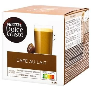 Напій кавовий Cafe Au Lait Dolche Gusto Nescafe, 160 г