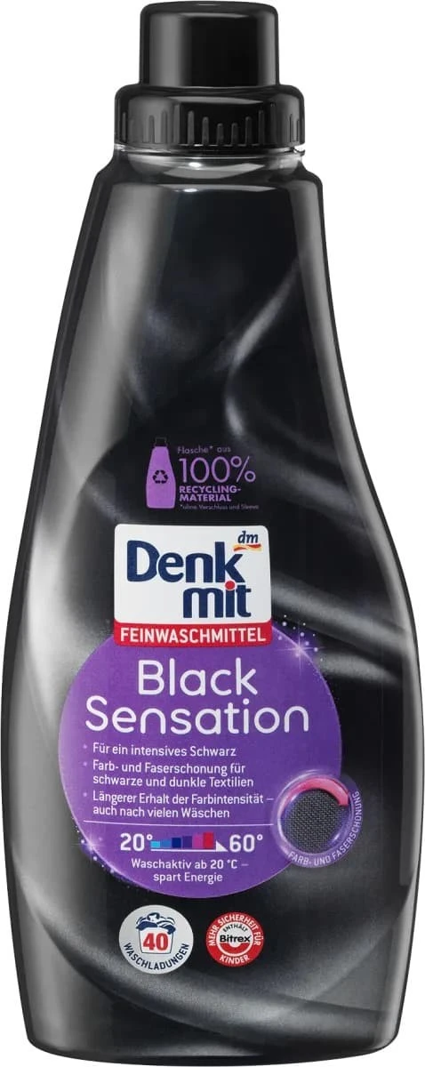 Засіб для прання чорних речей Black Sensation (40 прань) Denkmit, 1л