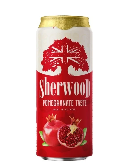 Напій на основі пива газований Гранат ж/б Sherwood, 0.5 л