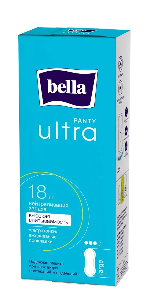 Прокладки гігієнічні Panty Ultra Large Bella, 18 шт/уп.