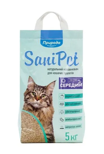 Гігієнічний наповнювач середній з ароматом лаванди Sani Pet, 5 кг