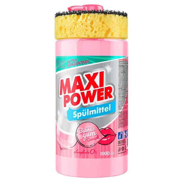 Засіб для миття посуду Bubble Gum Spulmittel Maxi Power, 1 л