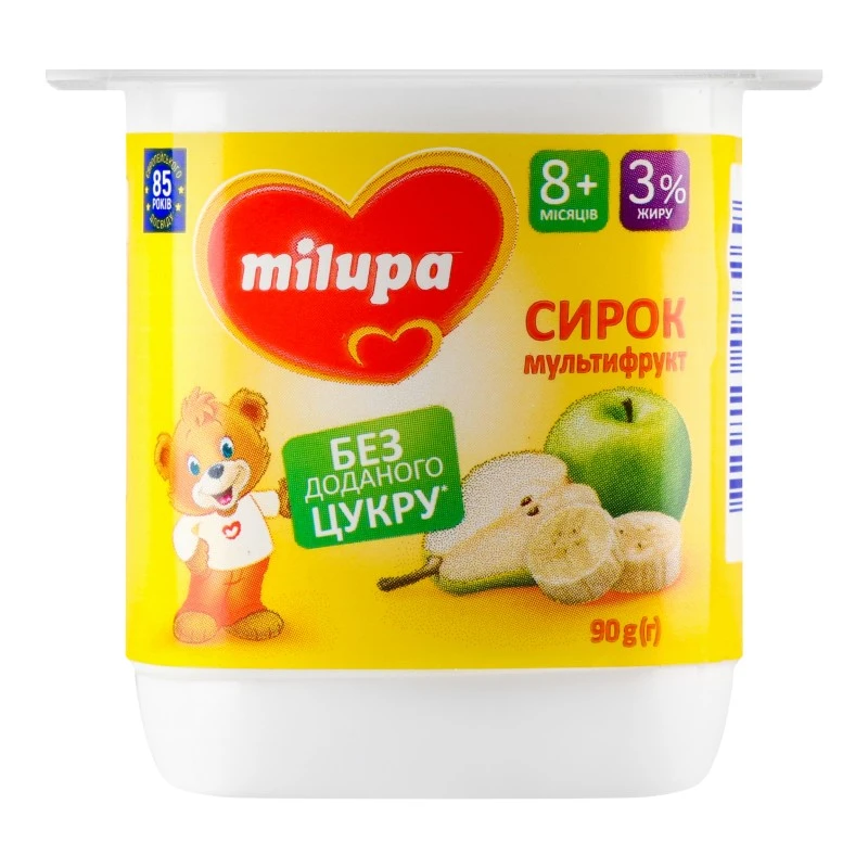 Сирок 3% для дітей Мультифрукт Milupa, 90 г