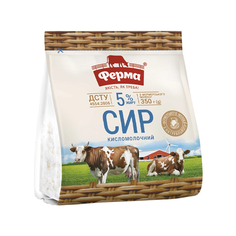 Сир кисломолочний 5% Ферма, 350 г