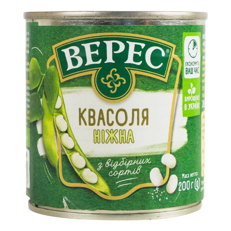 Консервована квасоля Ніжна Верес, 200 г