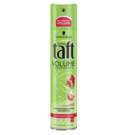 Лак для волосся Мегафіксація True Volume Taft, 250 мл