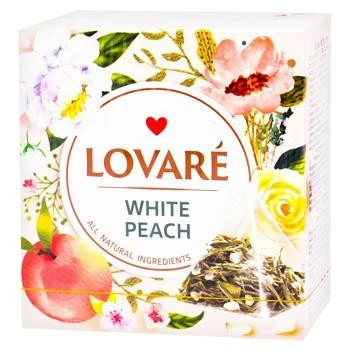 Чай пакетований білий White Peach Lovare, 15 шт/уп.